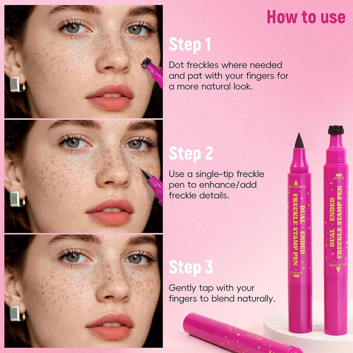 last-day-buy-1-get-1-free-Waterproof Freckle Pen – Natural Fake Freckles Makeup