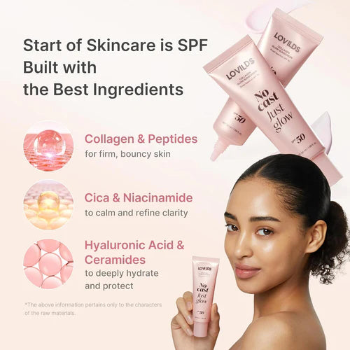 No Cast Just Glow | LOVILDS SPF SunScreen + Collagen Boost