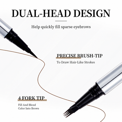 Skavix 2-in-1 4D Microblading Eyebrow Pen – Waterproof Dual-Ended Brow Pencil for Natural Hair-Like Strokes