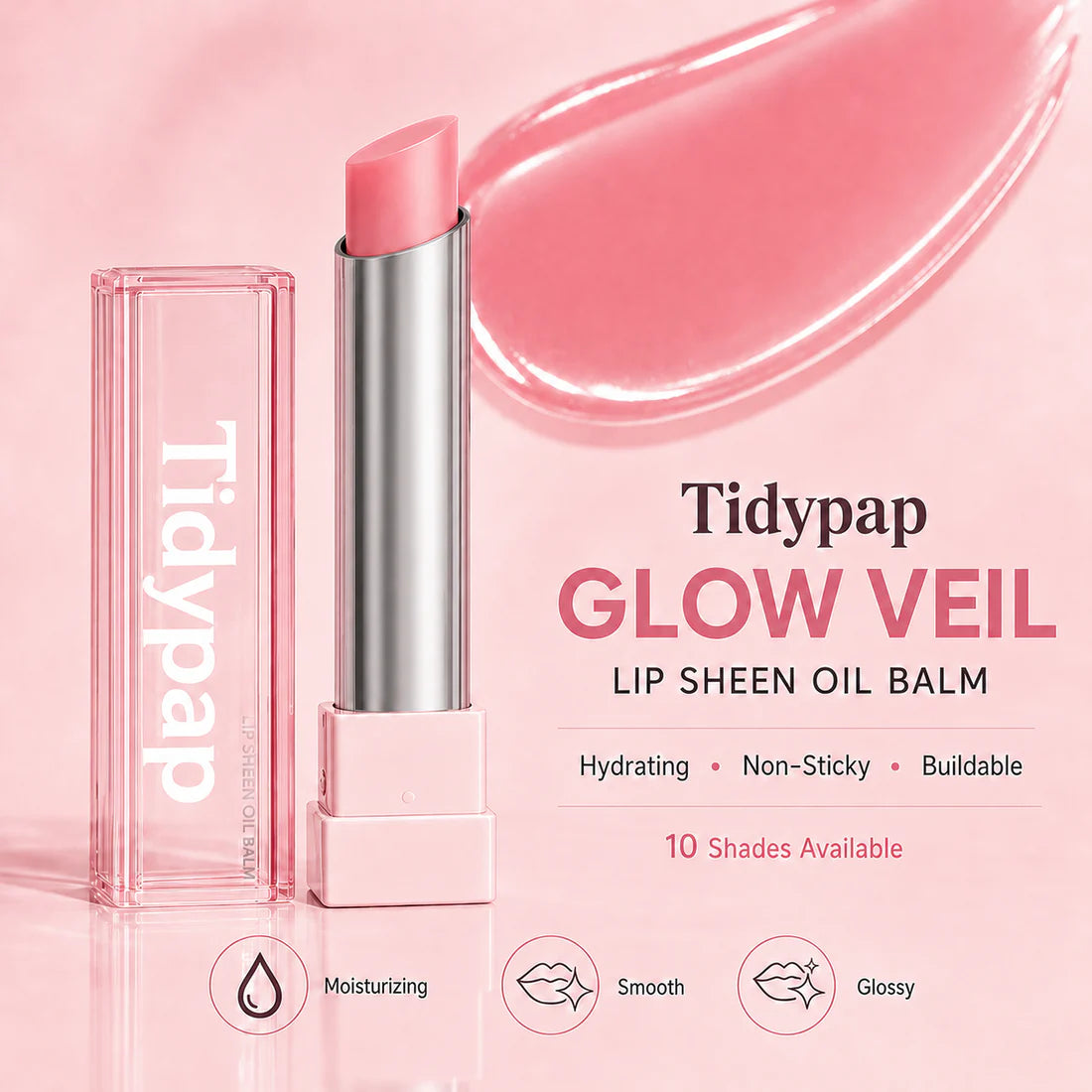 🔥Last Day Buy 1 Get 1 Free|Tidypap GLOW VEIL LIP SHEEN OIL BALM