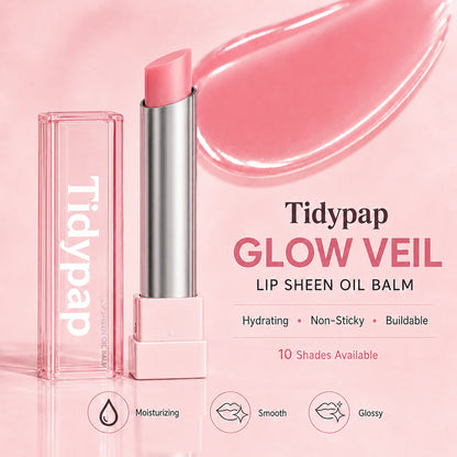 🔥Last Day Buy 1 Get 1 Free|Tidypap GLOW VEIL LIP SHEEN OIL BALM