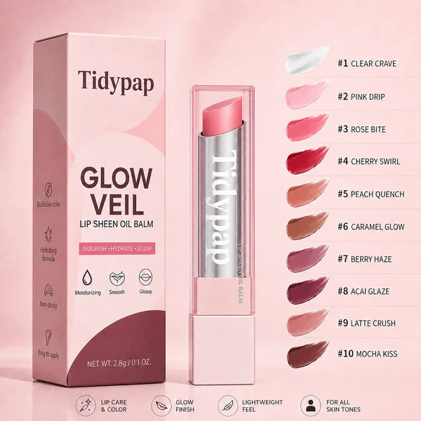🔥Last Day Buy 1 Get 1 Free|Tidypap GLOW VEIL LIP SHEEN OIL BALM