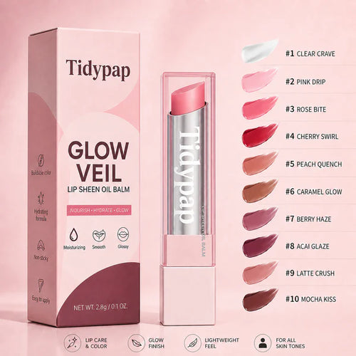 🔥Last Day Buy 1 Get 1 Free|Tidypap GLOW VEIL LIP SHEEN OIL BALM