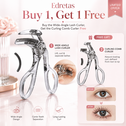 Edertas 2-in-1 Wide-Angle Lash Curler Set