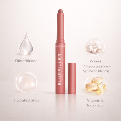 【🔥Final 3 hours 60% off】:NESLEMY™ Blurfiller Blurring Lip Contour，Buildable Formula,Line, Define, Contour