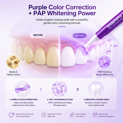 SmileFitPro PAP+ Purple Teeth Whitening Pen