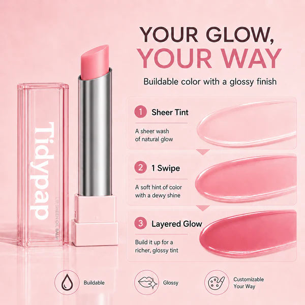 🔥Last Day Buy 1 Get 1 Free|Tidypap GLOW VEIL LIP SHEEN OIL BALM