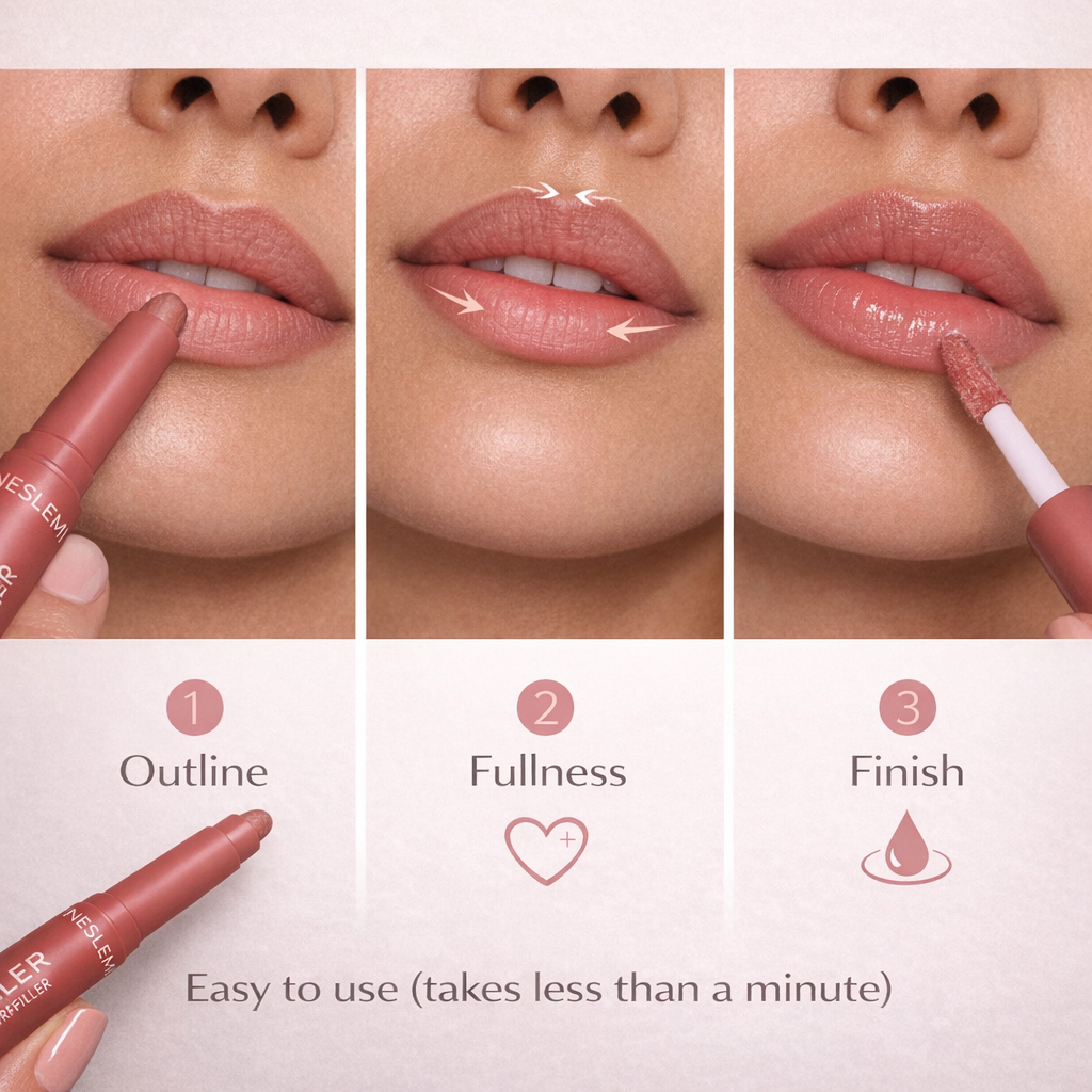【🔥Final 3 hours 60% off】:NESLEMY™ Blurfiller Blurring Lip Contour，Buildable Formula,Line, Define, Contour