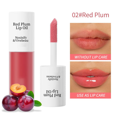 【🔥Final 3 hours 50% off🔥 】:Korean Lip Oil + Lip Stain-Shiny Mirror Finish, Non-stick Cup Long Lasting